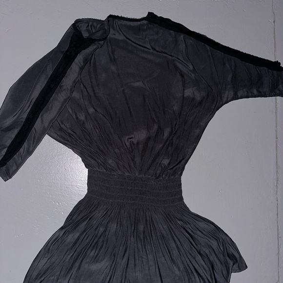 Ramy Brook Drop-Waist Dress with Sheer Sleeve Inserts - Size S - Picture 4 of 11